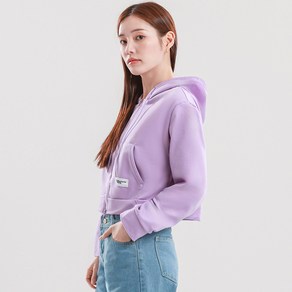 엘쏘 파스텔 크롭 집업 후디