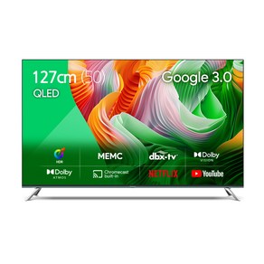 더함 4K UHD QLED 구글 TV 3.0, 127cm(50인치), UA501QLED VA SH 2023C1, 스탠드형, 고객직접설치