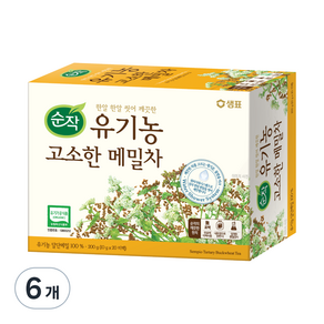 순작 유기농 고소한 메밀차, 10g, 20개입, 6개