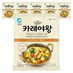 카레여왕 망고 앤 바나나 달콤한맛, 108g, 6개