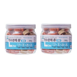 우리주 강아지 가수분해 츄 덴탈껌, 연어 + 대구 혼합맛, 300g, 2개