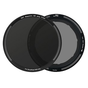 에이치앤와이 레보링 1/4 블랙미스트 + ND400 클립온필터 67-82mm, 1개