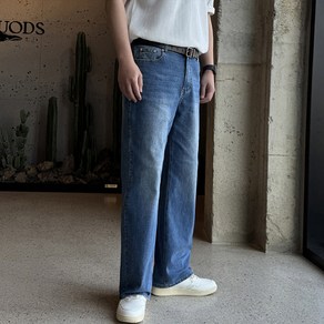 머시따 남성용 데일리 세미 와이드 데님 팬츠