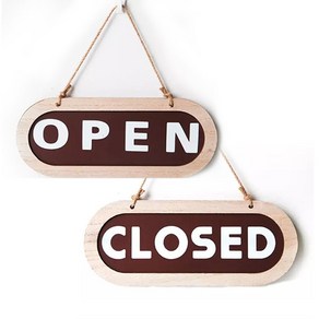 스타리움 걸이형 OPEN CLOSED 양면 안내판 타원형, 혼합색상, 1개