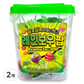 레인보우 팝 막대사탕 60p, 900g, 2개