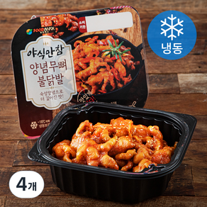 야식만참 양념 무뼈 불닭발 (냉동), 400g, 4개