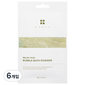 릴리프 머드 버블 거품 입욕제 파우더타입 라벤더향, 50g, 6개