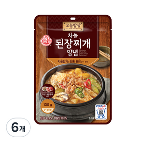 오뚜기 차돌 된장찌개 양념, 130g, 6개