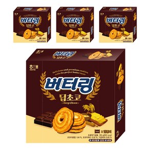 해태제과 버터링 딥초코, 155g, 4개