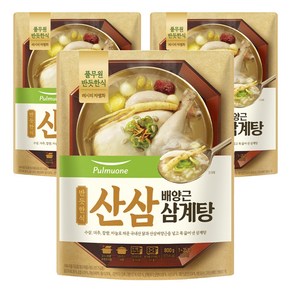 풀무원 반듯한식 산삼배양근 삼계탕 실온, 800g, 3개