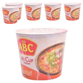 ABC 미 인스턴트 컵 라사 바소 사삐 60g, 6개