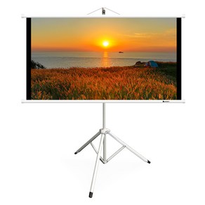 윤씨네 심플 족자스크린 화이트 삼각대포함 16:9 1328 x 747 mm, YJH-060