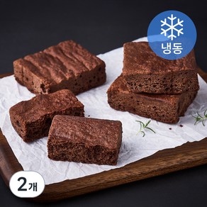 한스케익 진한 초코 브라우니 (냉동) + 쇼핑백, 160g, 2개