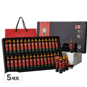 려원담 활기담 홍삼 + 쇼핑백, 600ml, 5세트