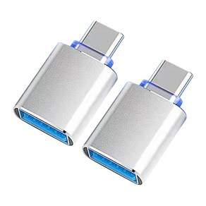 스타리움 C타입 to USB 3.0 OTG 변환 젠더, 25mm, 실버, 2개