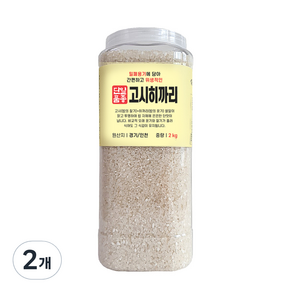 대한농산 2024년산 햅쌀 통에담은 경기 고시히까리 백미, 상등급, 2kg, 2개