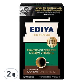 이디야 디카페인 아메리카노 원두커피믹스, 1g, 130개입, 2개
