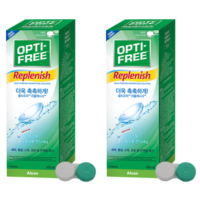 옵티프리 리플레니시 렌즈세정액 + 렌즈케이스, 420ml, 2개