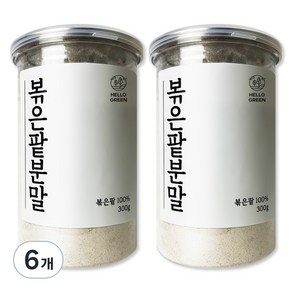 헬로우그린 국내산 볶은 팥 분말, 300g, 6개