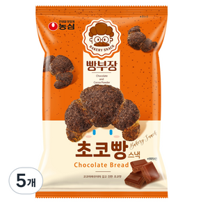 농심 빵부장 초코빵, 55g, 5개