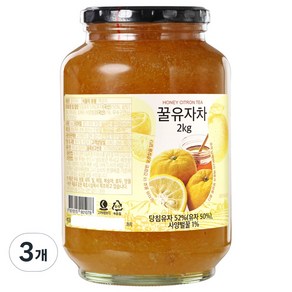 초록원_꿀유자차 2KG, 3개, 1개입