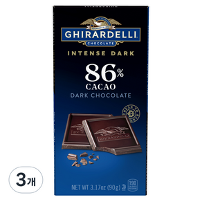 기라델리 인텐스다크 카카오 86%, 90g, 3개