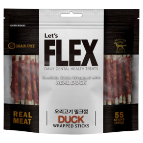 플렉스 강아지 밀크껌, 오리고기맛, 400g, 1개