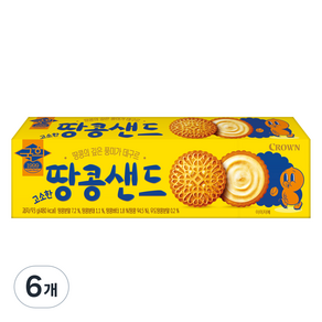 크라운 국희 땅콩샌드, 93g, 6개