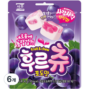 서주 후르츄 포도맛 젤리, 40g, 6개