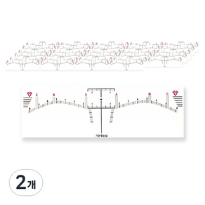 눈썹 디자인 스티커자 50p, 기본형, 2개