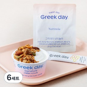 그릭데이 시그니처 넛티놀라 세트, 140g, 6세트