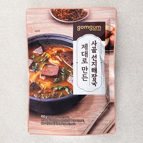 곰곰 제대로 만든 사골 선지해장국, 450g, 1개