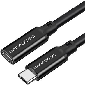 바라보고 USB3.2 C타입 GEN2 4k 연장케이블 10Gbps, 200cm, 1개, 블랙