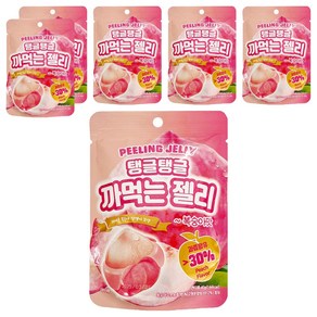 광동홍청 탱글탱글 까먹는 젤리 복숭아맛, 40g, 6개