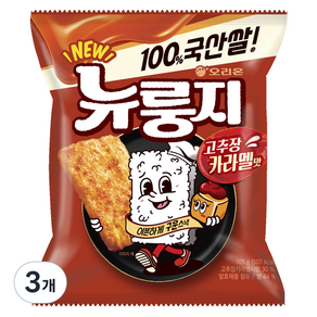 오리온 뉴룽지 고추장카라멜 스낵, 105g, 3개