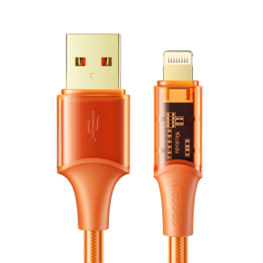 맥도도 아이스 USB A타입-애플8핀 고속충전 케이블 CA-208, 1.2m 오렌지(CA-2081), 1개