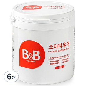 비앤비 유아용 소다 파우더 표백제, 500g, 6개