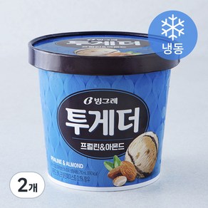 빙그레 투게더 프럴린 & 아몬드 (냉동), 710ml, 2개