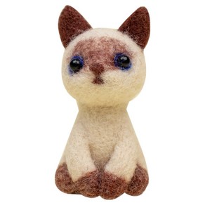 아트조이 고양이 양모펠트 DIY 키트, 샴고양이, 1개