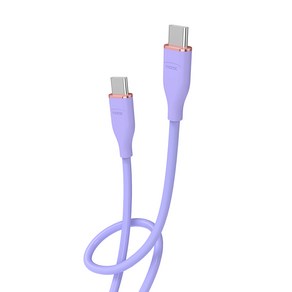 모락 츄잉 60W USB C to C 타입 초고속 충전 케이블, 퍼플, 1개