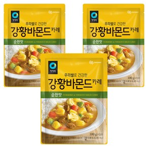 청정원 우리쌀 강황바몬드 카레 순한맛, 100g, 3개