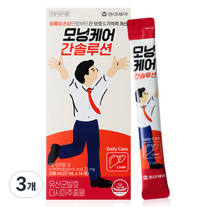 모닝케어 동아제약 간솔루션 14p, 238ml, 3개