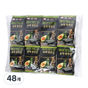 더국민 아보카도유 솔뫼 광천김 16p, 64g, 3개