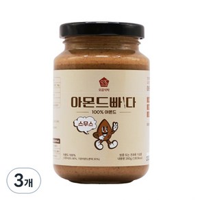 오감식탁 아몬드빠다 스무스, 260g, 3개