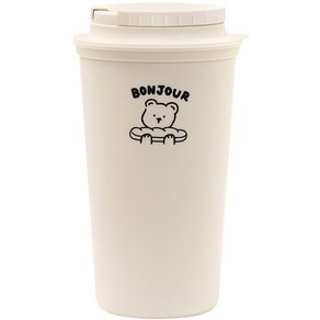 퓨어데일 이중 리유저블 텀블러, 봉쥬르바닐라, 450ml, 1개