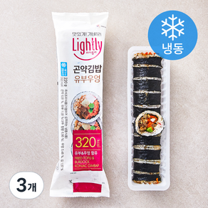 라이틀리 유부우엉 곤약김밥 (냉동), 220g, 3개