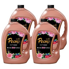 아토세이프 퍼퓸 섬유유연제 피오니 소프트 본품, 3.06L, 4개