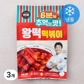 빽쿡 백종원 왕떡 떡볶이 (냉동), 413g, 3개