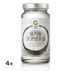 청정원 유기농 코코넛오일, 545ml, 4개