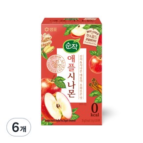 순작 애플시나몬 핫&콜드 과일허브티, 1.8g, 20개입, 6개